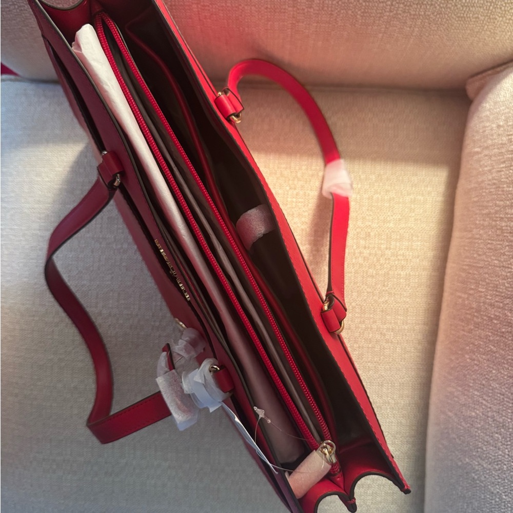 Michael Kors Vibrant Red Tote Bag - Picture 3 of 3